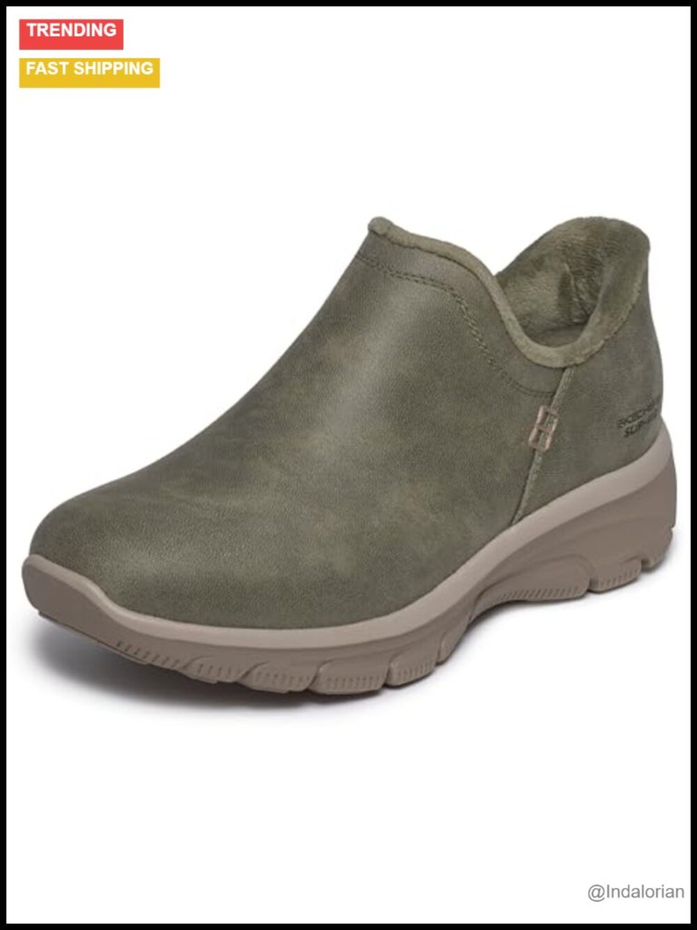 Skechers Hands Free Slip-Ins Ankle Booties Faux Fur Lined